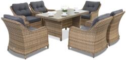 Garden Point Toledo Premium 6 technorattán kerti bútorok, cappuccino (GAP323-FIE)