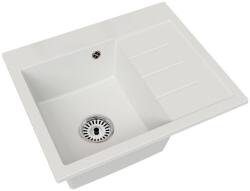 Bradoline Exclusive 60 gránit mosogató, jobbos csepegtetővel, fehér, beépíthető (5905805239677)