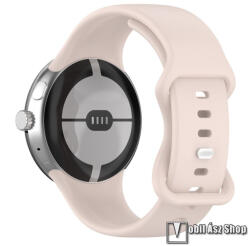 Google Pixel Watch 3 41mm, Watch 2, Watch 1, Okosóra szíj, Szilikon, 136+104mm hosszú, Rózsaszín