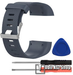 TPE okosóra szíj - FITBIT SURGE - SZÜRKE - S méret, 8, 5cm + 10, 5cm, a cseréhez szükséges eszközökkel!
