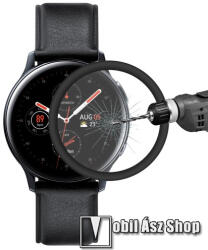 ENKAY HAT PRINCE Flexible Nano Glass okosóra flexibilis üvegfólia - 1db, 6H - 3D Curved, A teljes képernyőt védi - FEKETE - SAMSUNG Galaxy Watch Active2 44mm