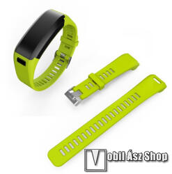  Szilikon okosóra szíj - ZÖLD - csavarhúzóval, 125mm + 83mm hosszú, 17mm széles - Garmin Vivosmart HR