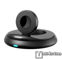 JOYROOM okosóra asztali töltő, Mágneses, 3W, Összecsukható, 90x90x21mm, Fekete, Apple Watch Series 1, 2, 3, 4, 5, 6, 7, 8, 9, 10, SE, Ultra (JR-W12)