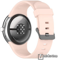 Google Pixel Watch 3 45mm, Okosóra szíj, Szilikon, 128mm+99mm hosszú, Rózsaszín