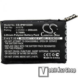 Cameron sino Okosóra akku 200 mAh LI-Polymer (belső akku, beépítése szakértelmet igényel! , A1578 kompatibilis) - Apple Watch Series 1 38mm - CS-IPW153SH (CS-IPW153SH)