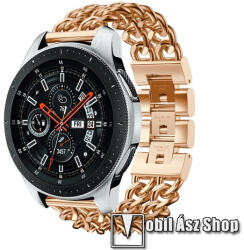  Okosóra szíj - ROSE GOLD - rozsdamentes acél, csatos, 170mm hosszú, 22mm széles, max 208mm-es csuklóra - SAMSUNG Galaxy Watch 46mm / SAMSUNG Gear S3 Classic / SAMSUNG Gear S3 Frontier