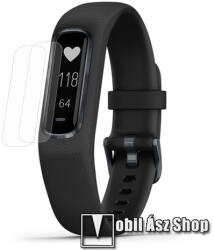 Okosóra TPU képernyővédő fólia - CLEAR - 2db, törlőkendővel - A TELJES ELŐLAPOT VÉDI! - Garmin Vivosmart 4