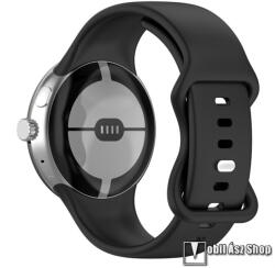 Google Pixel Watch 3 41mm, Watch 2, Watch 1, Okosóra szíj, Szilikon, 136+104mm hosszú, Fekete