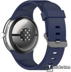 Google Pixel Watch 3 45mm, Okosóra szíj, Szilikon, 128mm+99mm hosszú, Sötétkék