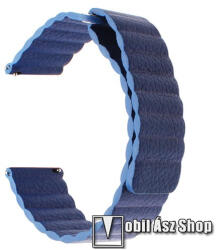  Okosóra mágneses loop szíj - KÉK - PU bőr, mágneses - 20mm széles, 160-204 mm-es csuklóig használható - SAMSUNG Galaxy Watch 42mm / Xiaomi Amazfit GTS / SAMSUNG Gear S2 / HUAWEI Watch GT 2 42mm / Gala