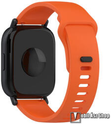  Okosóra szíj, Szilikon, 22mm széles, 128mm+98mm hosszú, Narancssárga, Garmin Forerunner 255 (46mm), Forerunner 265, Venu 3 45mm, Xiaomi Watch S1 Pro, Amazfit GTR 4 46mm, Redmi Watch 5 Active, Huawei W