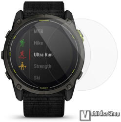 Garmin Enduro 3, Okosóra üvegfólia, 9H, 0, 2mm, 2db, Sík részre, Átlátszó
