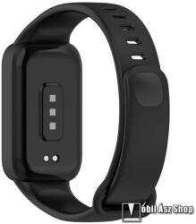  Xiaomi Smart Band 9 Active, Redmi Band 3, Okosóra szíj, Védőtok, Bumper 2 az 1-ben, Szilikon, Állítható méret, Fekete