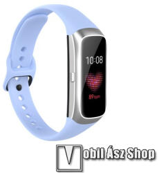 Okosóra pót szíj - szilikon - 17, 3mm széles, 89mm+115mm hosszú - SAMSUNG SM-R370 Galaxy Fit - VILÁGOSKÉK