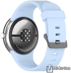 Google Pixel Watch 3 45mm, Okosóra szíj, Szilikon, 128mm+99mm hosszú, Világoskék