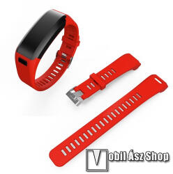  Szilikon okosóra szíj - PIROS - csavarhúzóval, 125mm + 83mm hosszú, 17mm széles - Garmin Vivosmart HR