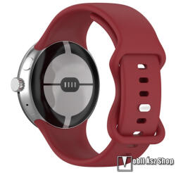  Google Pixel Watch 3 41mm, Watch 2, Watch 1, Okosóra szíj, Szilikon, 136+104mm hosszú, Piros