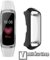 Samsung Galaxy Fit e (SM-R375), Okosóra szilikon védőtok, előlapvédős, Fekete