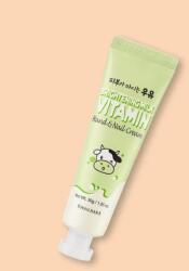 Kwailnara Cremă iluminatoare cu vitamine pentru mâini și unghii Brightening Milk Vitamin Hand & Nail Cream - 30 g