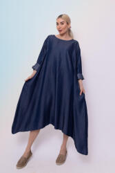 Ie traditionala Rochie imitatie denim asimetrica