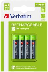 Verbatim RECHARGEABLE BATTERY AAA 4 PACK / HR03 (49514) - TechnoGear