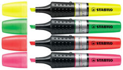 STABILO Szövegkiemelő készlet 2-5mm, vágott hegyű STABILO Luminator, 4 klf. szín - vegyesbolt