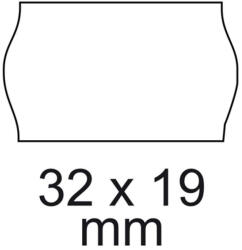 Árazószalag 32x19mm, stancolt 10 tekercs/csomag, fehér - vegyesbolt