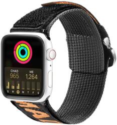 DUX DUCIS Szíj (Kültéri Verzió) Apple Watch Ultra Szíj, SE, 9, 8, 7, 6, 5, 4, 3, 2, 1 (49, 45, 44, 42 mm) Nylon Karkötő Fekete és Narancs