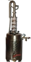  Pálinkafőző 50 L-es, egyutas, aromatornyos, LUX üveg toronnyal (15961)