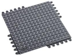 Notrax De-Flex rakodólap, 450 x 450 x19 mm, gumi, fekete, 8 darabos kiszerelés