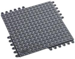 Notrax De-Flex rakodólap, 450 x 450 x19 mm, nitril, antisztatikus ESD, fekete, 8 darabos kiszerelés