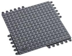 Notrax De-Flex rakodópadló, 450 x 450 x19 mm, antisztatikus ESD, fekete, 1 db-os csomagban