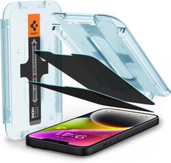 Spigen Glass tR EZ Fit Transparency Sensor Open Privacy 2 Pack iPhone 14/13 Pro/13/16e üvegfólia (AGL03388)