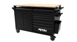 SP Tools Szerszámos kocsi 16 fiók + 2 szekrény + Fa tető - THE BIG SUMO XXL (SP44650)