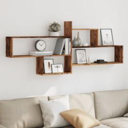 vidaXL antik fa színű szerelt fa fali polc 167, 5 x 18 x 68 cm (853324) - vidaxl