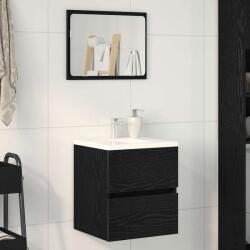vidaXL fekete tölgy szerelt fa mosdószekrény 41x38, 5x45 cm (862541) - vidaxl