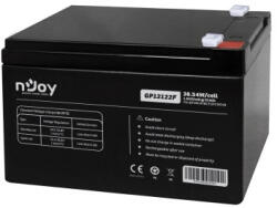 nJoy 12V 12Ah UPS Akkumulátor zárt, gondozásmentes AGM (GP12122F)