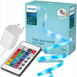 Philips Led Szalag 5M Rgb Többszínű Szett Távirányítóval És Tápegységgel Philips (8720169309869)