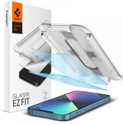 Spigen iPhone 13 / 13 Pro / 14 / 16e Kijelzővédő Üvegfólia - Spigen Glas. tR EZ Fit AntiBlue x 2 db (AGL03389)