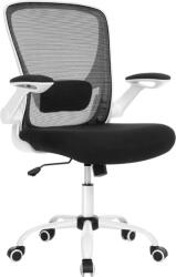 SONGMICS Irodai szék összecsukható karfákkal, ergonomikus számítógépes szék, fekete-fehér (OBN37WTV2)