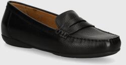 Geox bőr mokaszin D ANNYTAH MOC fekete, női, lapos talpú, D46BMA 00046 C9999 - fekete Női 36