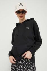 Vans pamut melegítőfelső fekete, női, nyomott mintás, kapucnis - fekete XS