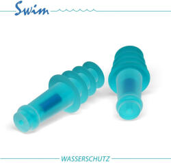 REER Dopuri de urechi pentru inot, impiedica patrunderea apei in urechi la adulti, reutilizabile, hipoalergenice, albastre, SANOHRA Swim