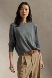 Ralph Lauren gyapjú pulóver könnyű, női, szürke, 211956230 - szürke M