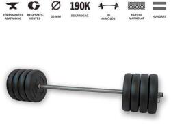 GazoFitness GazoFitness® Kétkezes Súlyzó 45Kg /150 cm hosszú rúddal/