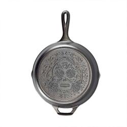 LODGE Tigaie adanca rotunda din fonta cu maner si logo Sugar Skull Lodge 26 cm L-8SKULL (5783)