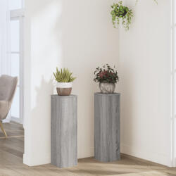 vidaXL 2 db szürke sonoma szerelt fa növénytartó állvány 17x17x60 cm (852938) - valora