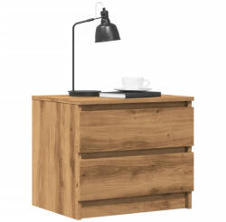 vidaXL 2 db kézműves tölgyszínű szerelt fa éjjeliszekrény 50x40x43, 5cm (856521) - valora