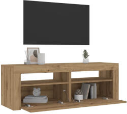 vidaXL 2 db kézműves tölgy színű éjjeliszekrény LED-del 60 x 35 x 40cm (3329162) - valora