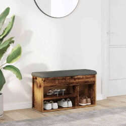 vidaXL antik fa szerelt fa cipőtároló pad 82x32x45, 5 cm (857627) - valora
